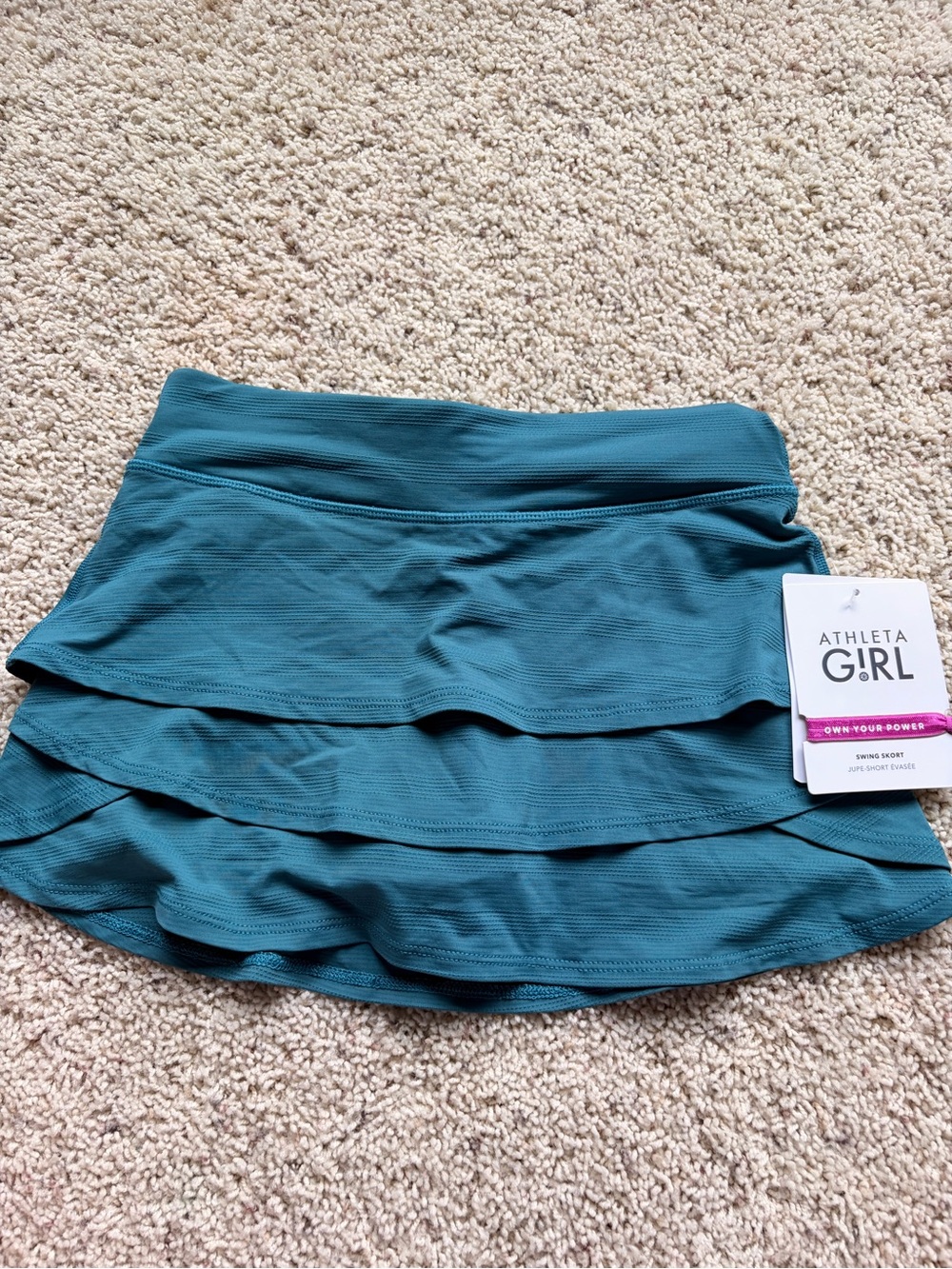 Athleta Girl Teal Layered Ruffle Skort